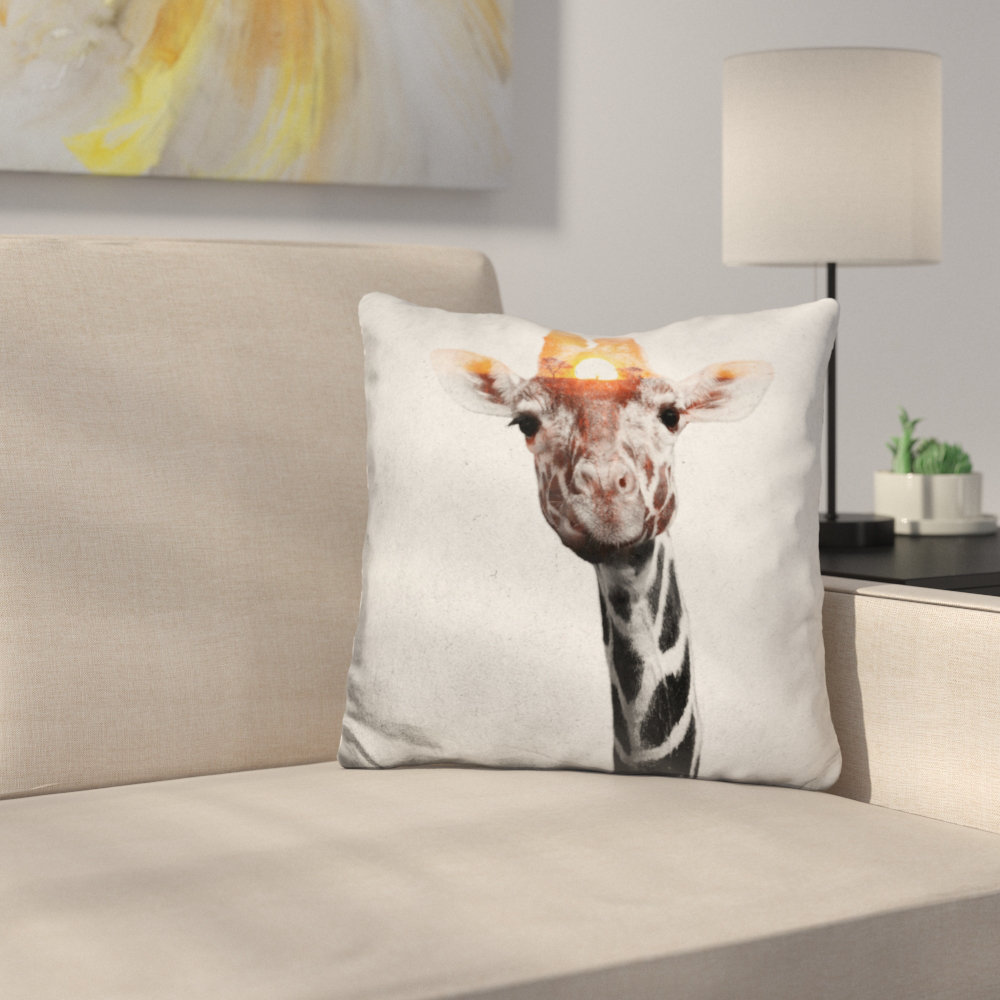 East Urban Home Giraffe Throw Pillow Wayfair