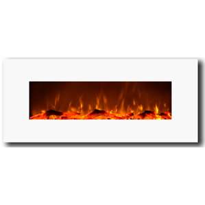 Ivory Wall Mount Electric Fireplace by..