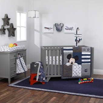 mickey mouse baby boy crib bedding