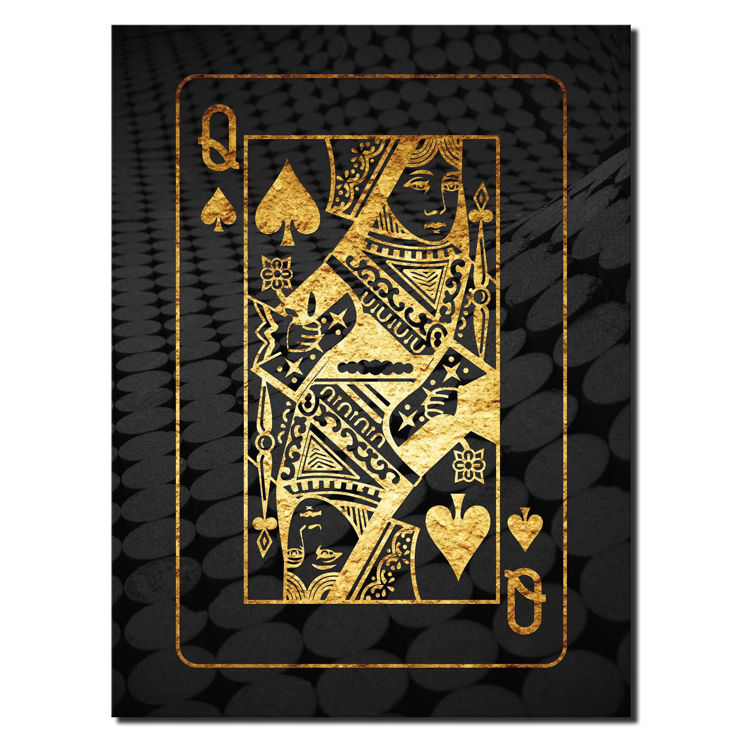 Trinx CAR003 Queen Of Spades - Graphic Art on Canvas | Wayfair