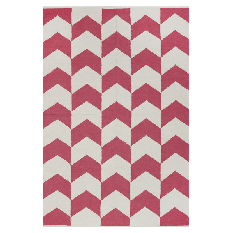 Ebern Designs Pevensey Chevron Handwoven Cotton Rose Bright White Area Rug Wayfair Ebern Designs Pevensey Chevron Handwoven Cotton Rose Bright White Area Rug Wayfair