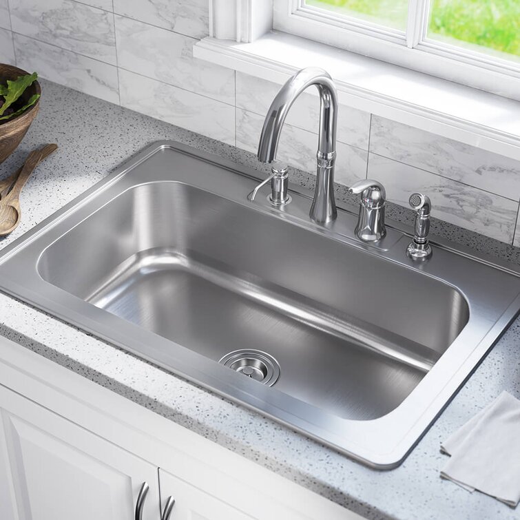 Mrdirect Stainless Steel 33 X 22 Drop In Kitchen Sink Reviews Wayfair