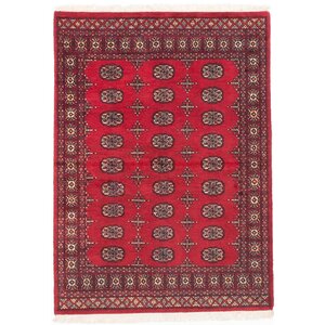 One-of-a-Kind Olney Springs Hand-Knotted Oriental Dark Burgundy Area Rug