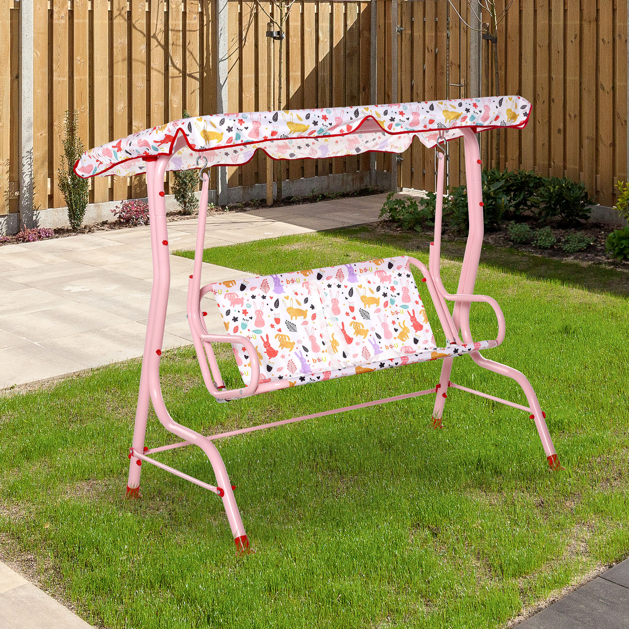 double seat garden swing