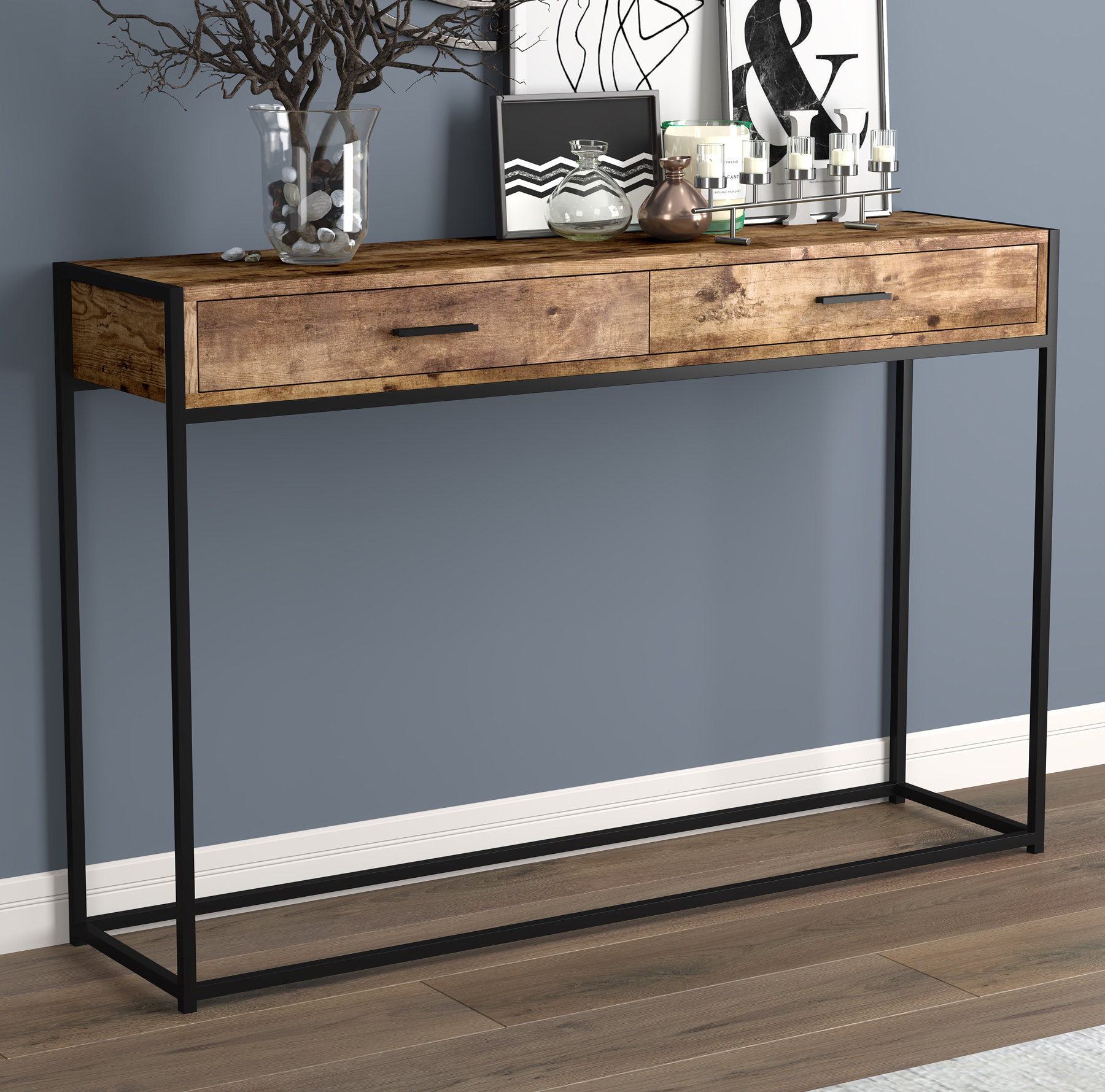 48 console table with drawers