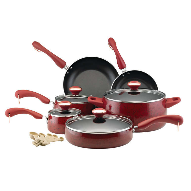 Paula Deen Signature Porcelain 15 Piece Aluminum Non Stick Cookware Set Reviews Wayfair