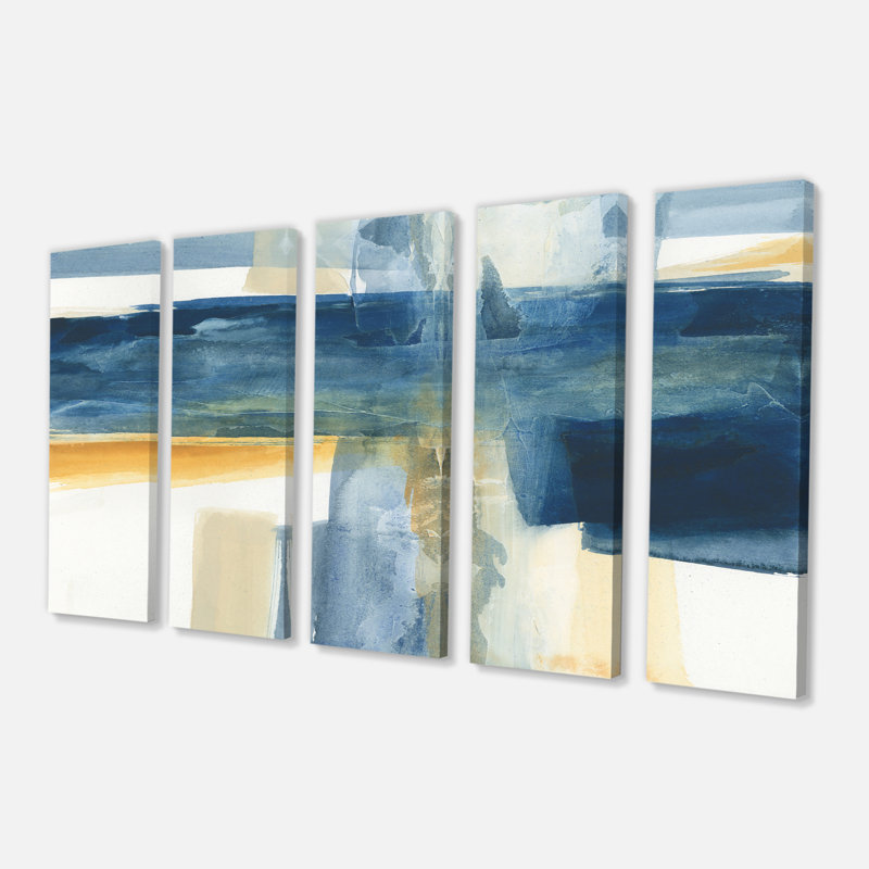 East Urban Home Indigo Panel Vi Painting Multi Piece Image On