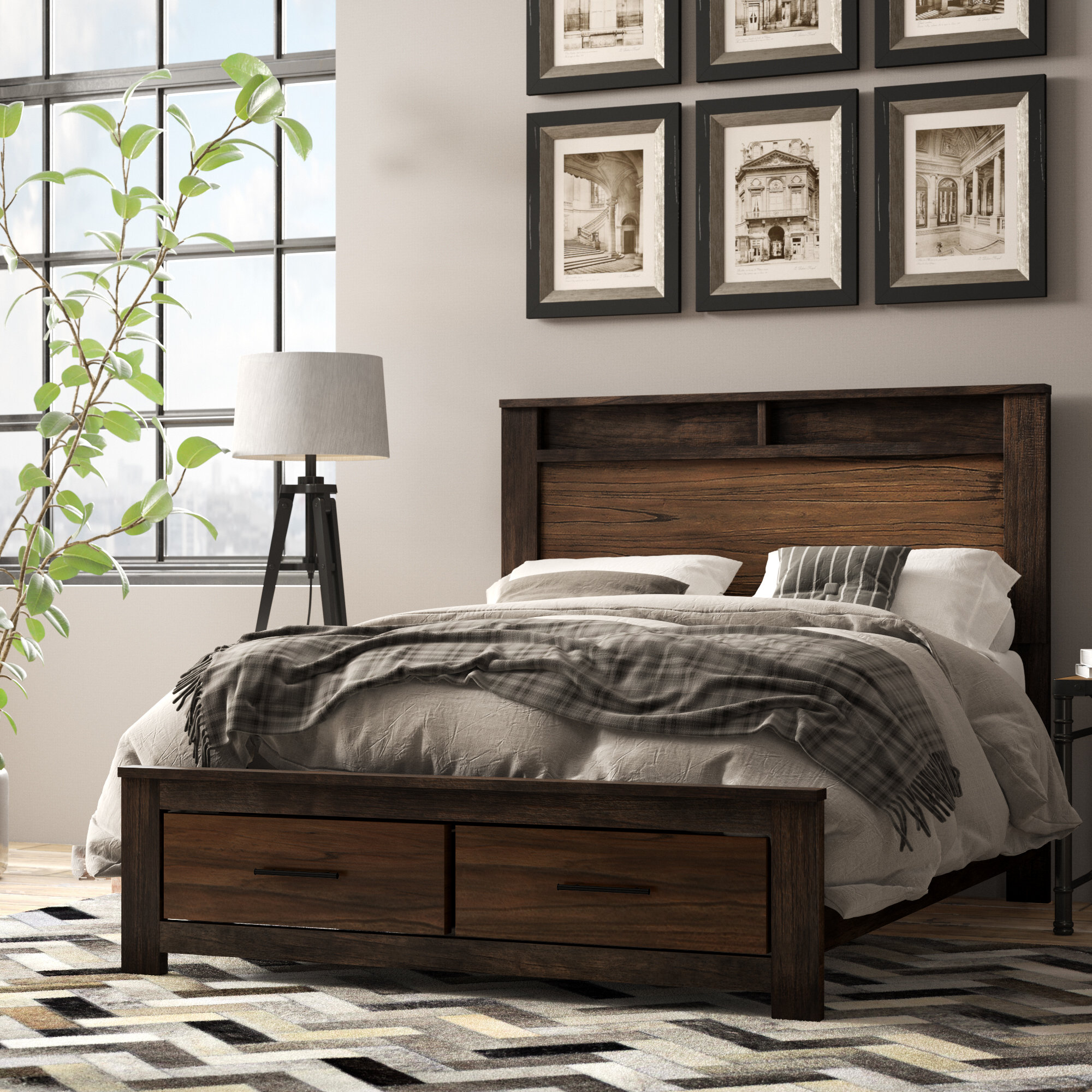 Steelside™ Haraway Solid Wood Storage Bed & Reviews | Wayfair