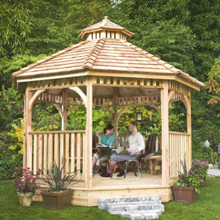 Go to store & view more images Bayside 12 Ft. W x 12 Ft. D Solid Wood Patio Gazebo by Outdoor Living Today