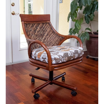 Dashai Upholstered Solid Back Arm Chair