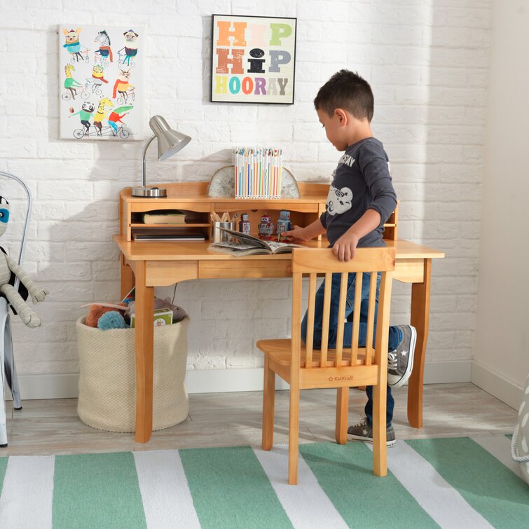 KidKraft Avalon Desk with Hutch and Chair White