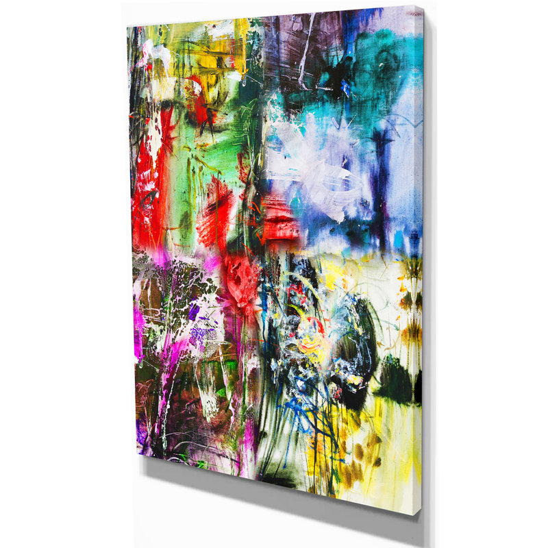 East Urban Home Contemporary Abstract Composition Oil Painting