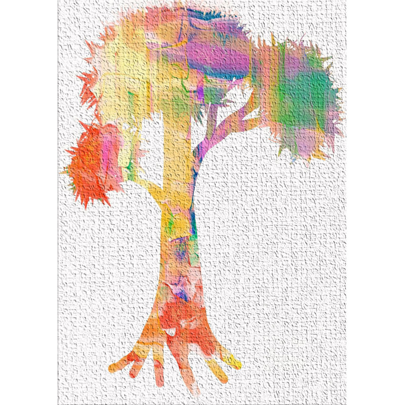 East Urban Home Watercolor Light Gray Area Rug