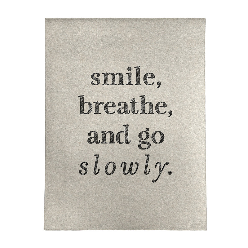 East Urban Home Handwritten Go Slowly Quote Poly Chenille Rug Wayfair