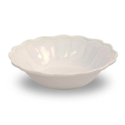 Saville Scallop Melamine Pasta Bowl (Set of 4) Tar Hong Colour: Oyster