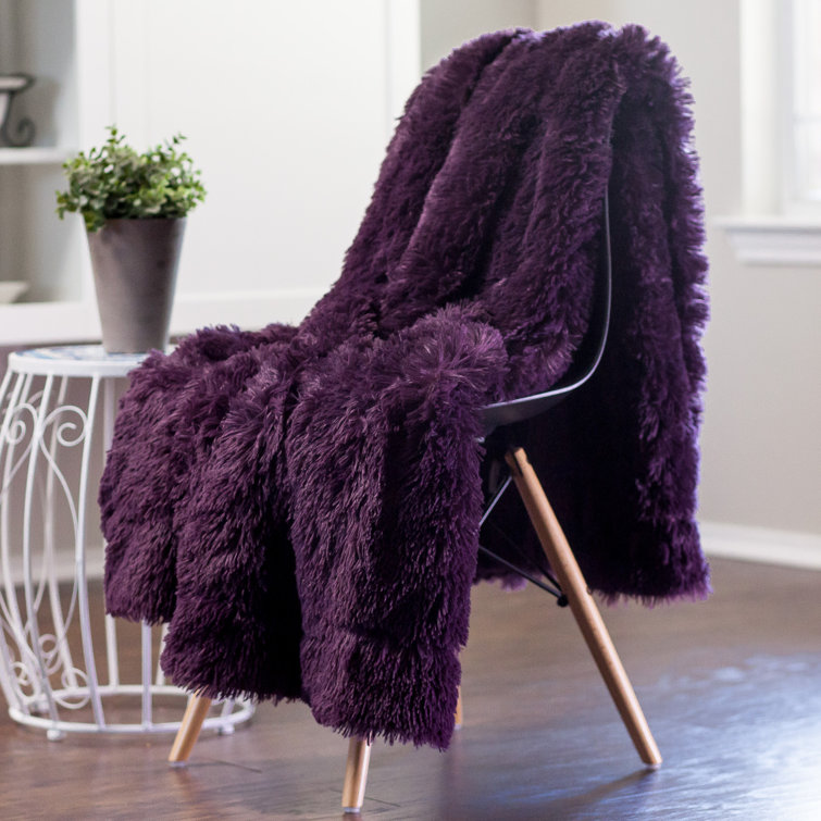 Dedrick Shaggy Super Elegent Sherpa Long Fur Throw