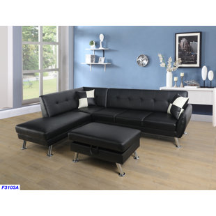 Go to store & view more images Dolan Modern Sectional with Ottoman by Orren Ellis