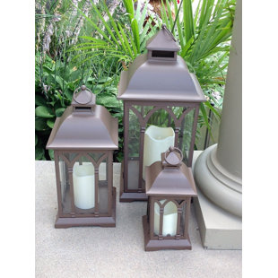 Best 3 Piece Metal Lantern Set By August Grove Outdoor Lighting 3 Piece Metal Lantern Set By August Grove Outdoor Lighting