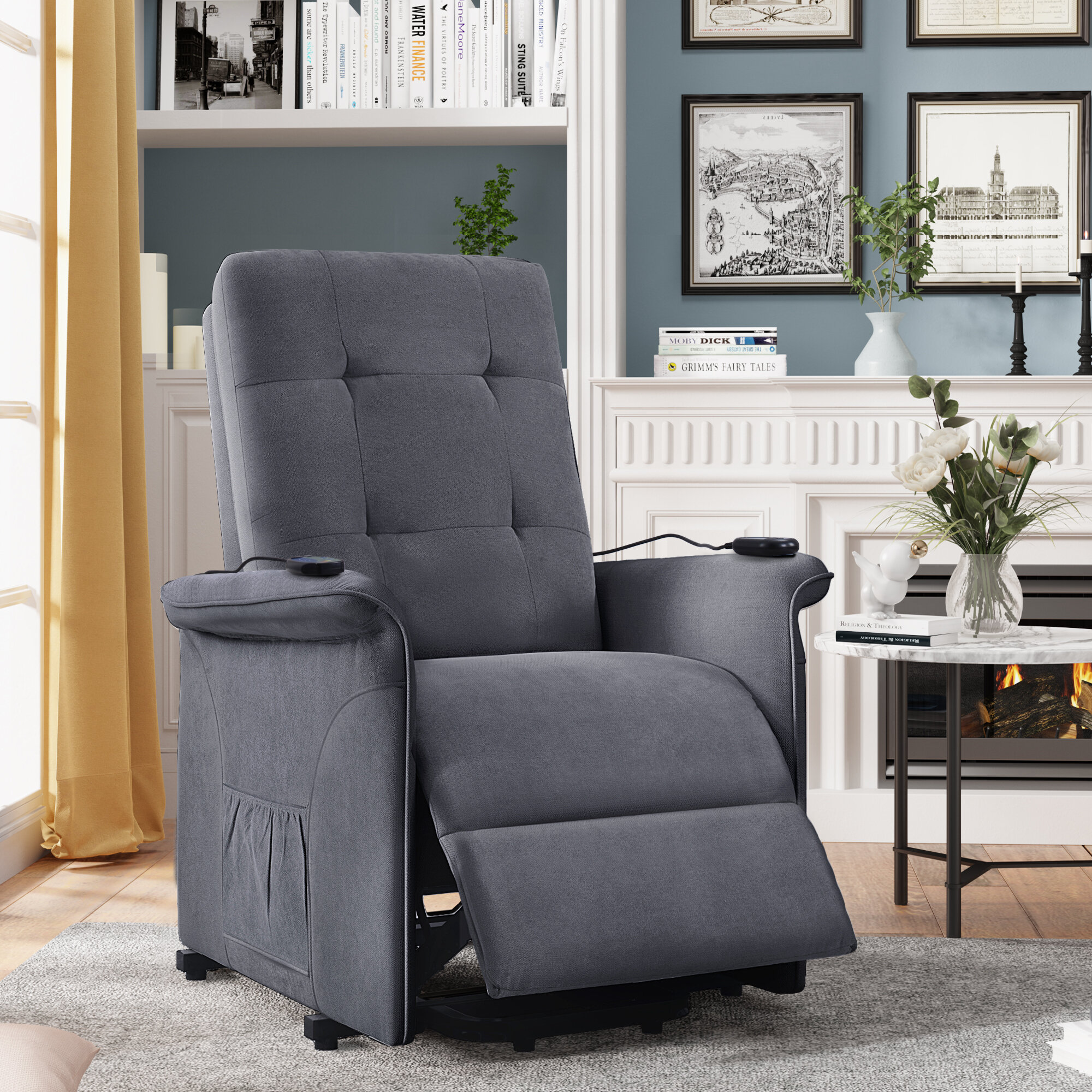 wayfair grey recliner chair