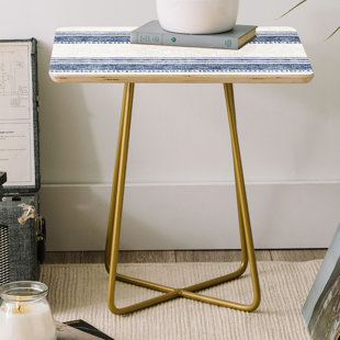 Holli Zollinger French Linen Chambray Tassel Square End Table by East Urban Home Wonderful