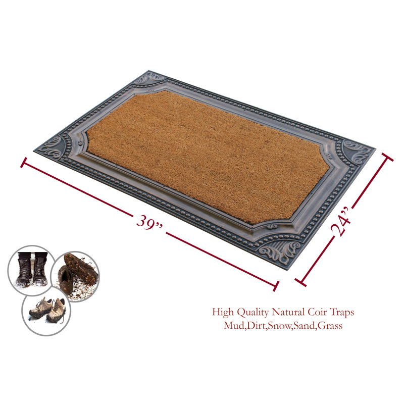 Charlton Home Rashee Rubber And Coir Heavy Duty 39 X 24 Non Slip