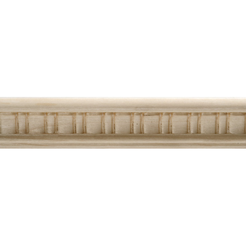 Ornamental Mouldings Hardwood Embossed Scallop Trim Panel Moulding 1 5 H X 96 W X 0 88 D Chair Rail Wayfair