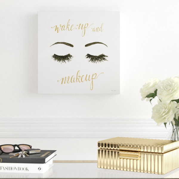 House Of Hampton Wake Up And Make Up I Acrylic Painting Print On