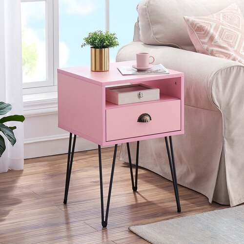 Borough Wharf NS Iron Bedside Table & Reviews | Wayfair.co.uk