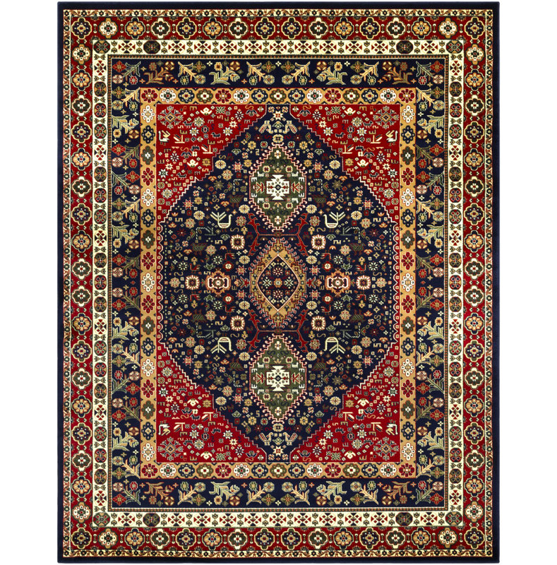 Batchelder Red/Blue Area Rug