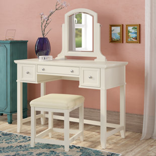 Go to store & view more images Beachcrest Home Manette Vanity Set with Mirror