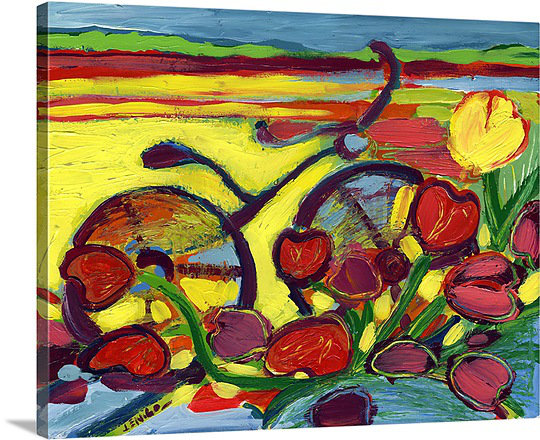 Red Barrel Studio Bicycle Ride Through The Tulip Field 2