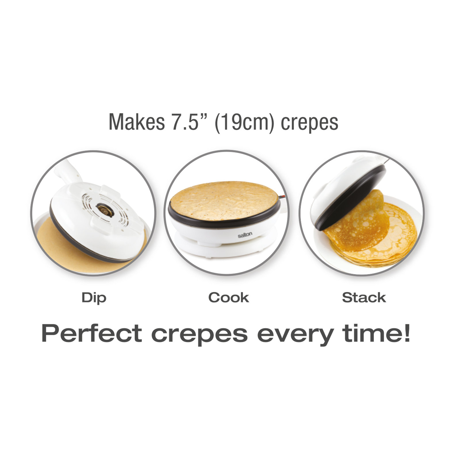 Image 61 - Salton Crepe and Tortilla Maker, 15 AMP, 4500 RPM