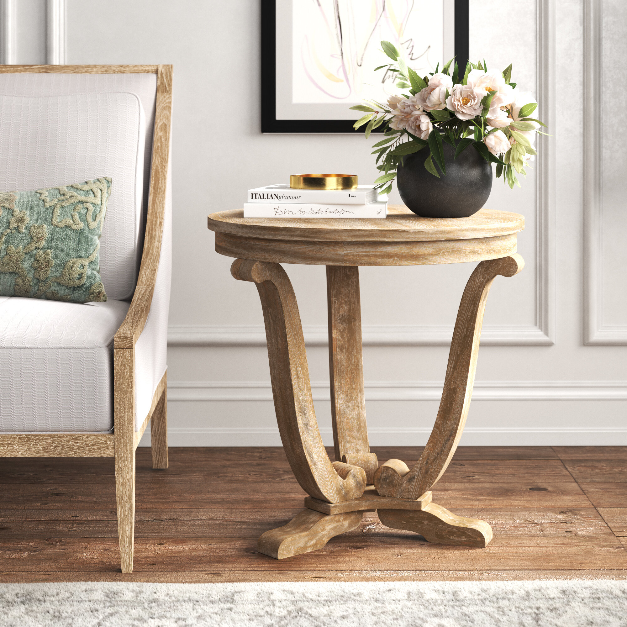 Kelly Clarkson Home Adagio Pedestal End Table Reviews Wayfair