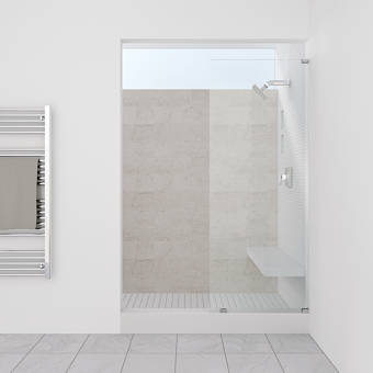Waterfall Bath Enclosures 27 5 W X 76 Frameless Fixed Glass Panel Wayfair