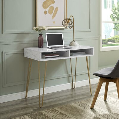 Faux Marble Top Desk | Wayfair