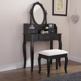 Black Glass Dressing Table | Wayfair.co.uk Black Glass Dressing Table | Wayfair.co.uk