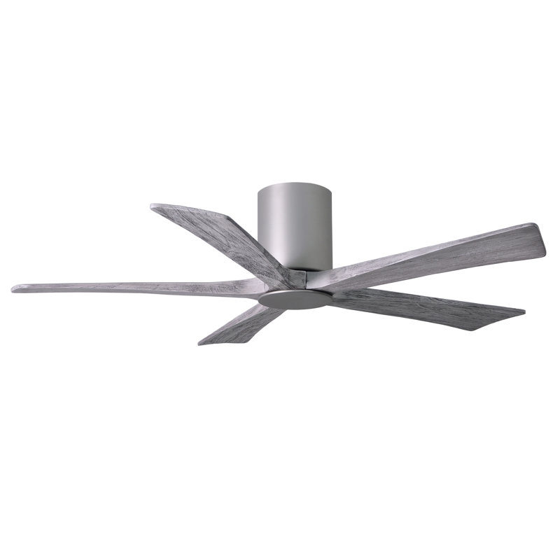52 Inch Flush Mount Ceiling Fan With Light And Remote