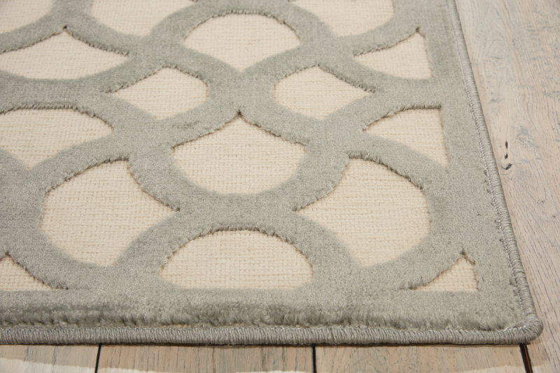 Willa Arlo Interiors Blondelle Geometric Ivory Aqua Blue Area Rug