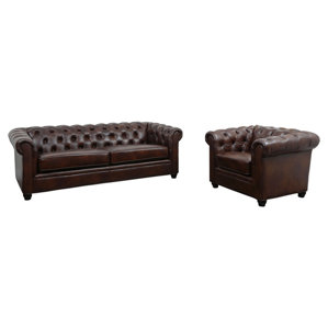 Trent Austin Design Harlem 2 Piece Leather Living Room Set Trent Austin Design Harlem 2 Piece Leather Living Room Set