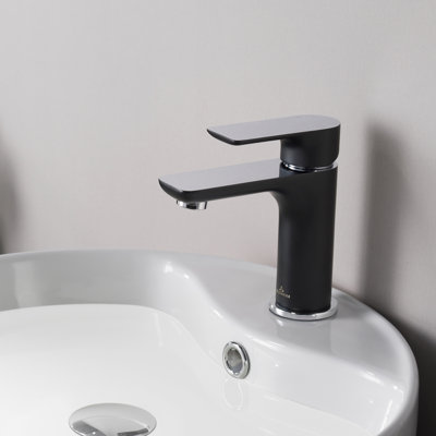 Blossom Single Hole Bathroom Faucet  Finish: Matte Black/Chrome