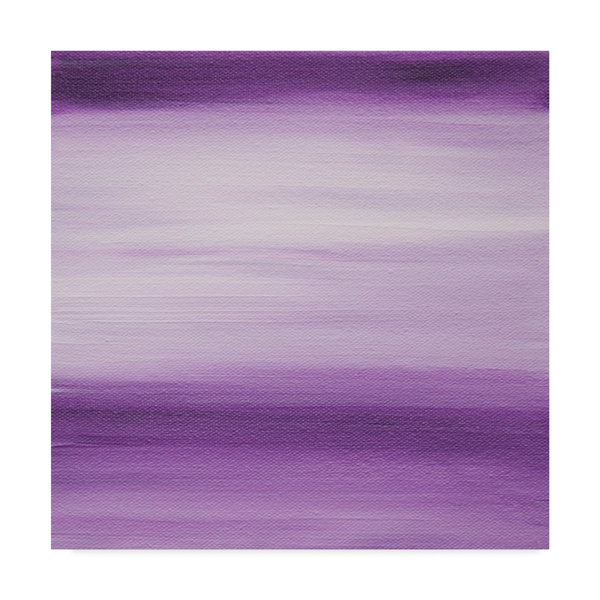 Trademark Art Ten Sunsets Purple White Acrylic Painting Print On