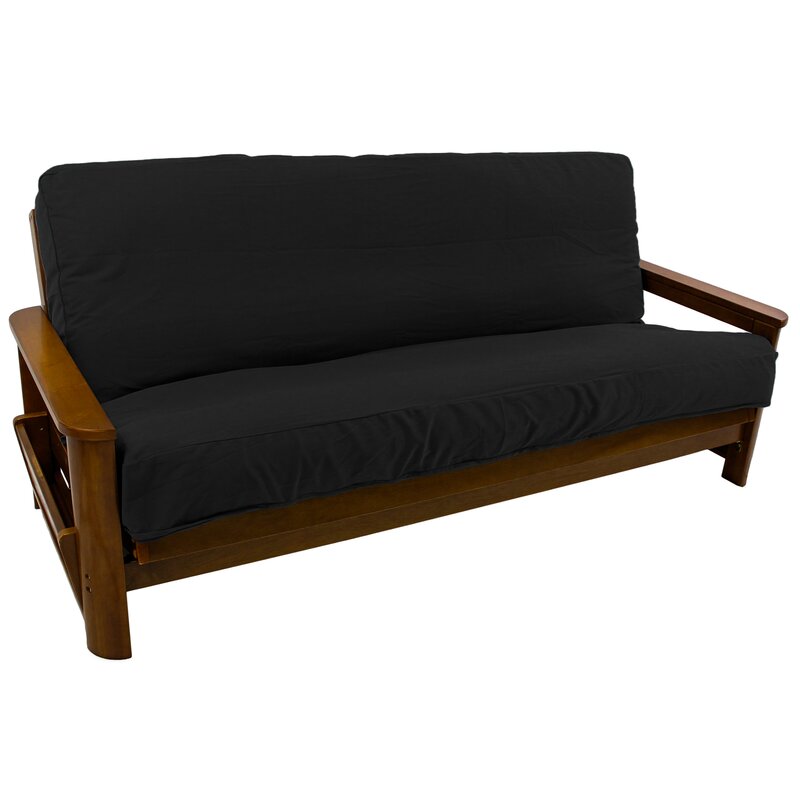 Red Barrel Studio® Box Cushion Futon Slipcover & Reviews | Wayfair