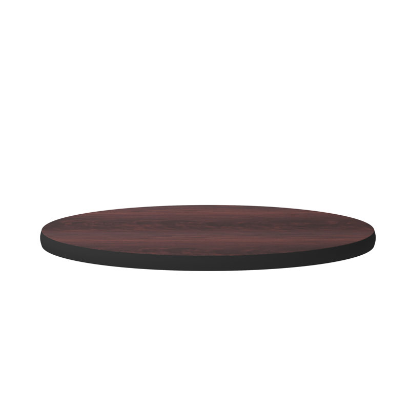 Table Top with Reversible Laminate Top Finish: Black/Mahogany, Size: 36" Square