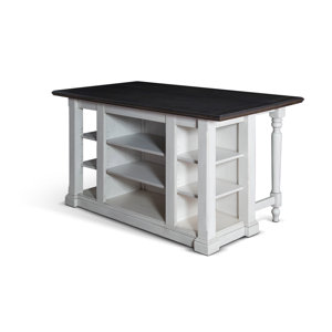 Bourbon Country Kitchen Island Set with Counter Plank Top