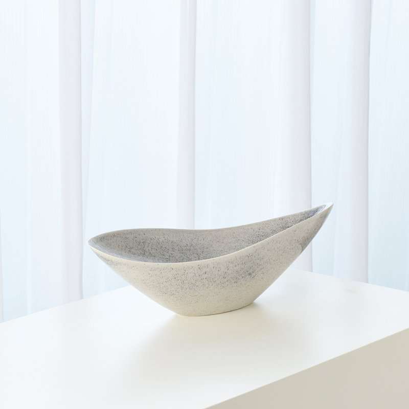 Global Views Ceramic Industrial Decorative Bowl In Gray Reviews Wayfair