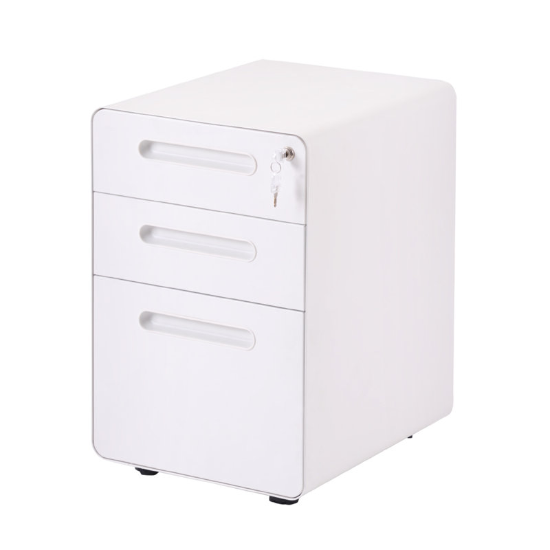 Latitude Run Veli 3 Drawer Mobile Vertical Filing Cabinet Wayfair