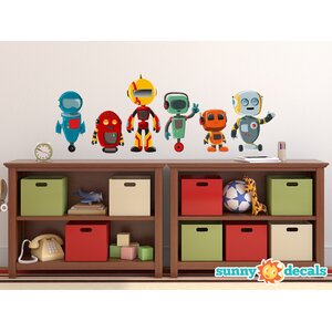 Cute Robot Fabric Wall Decal