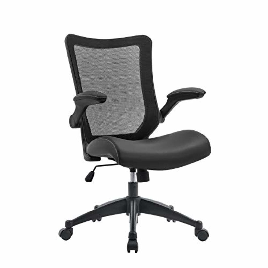 Inbox Zero Desk Chair Flip Up Arms 300 Lbs Weight Capacity Black Desk Chair Wayfair Ca