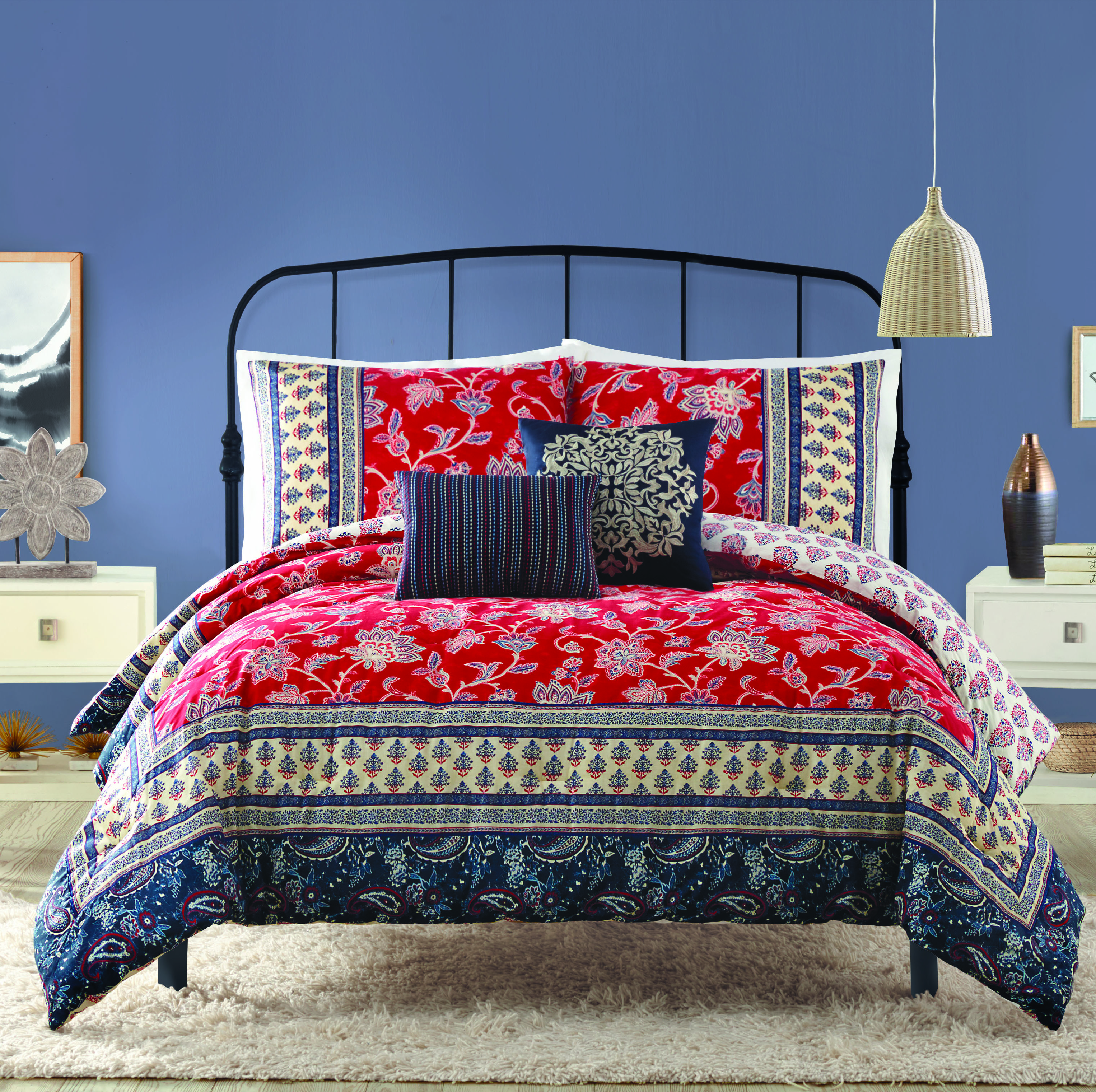 reversible comforter sets queen