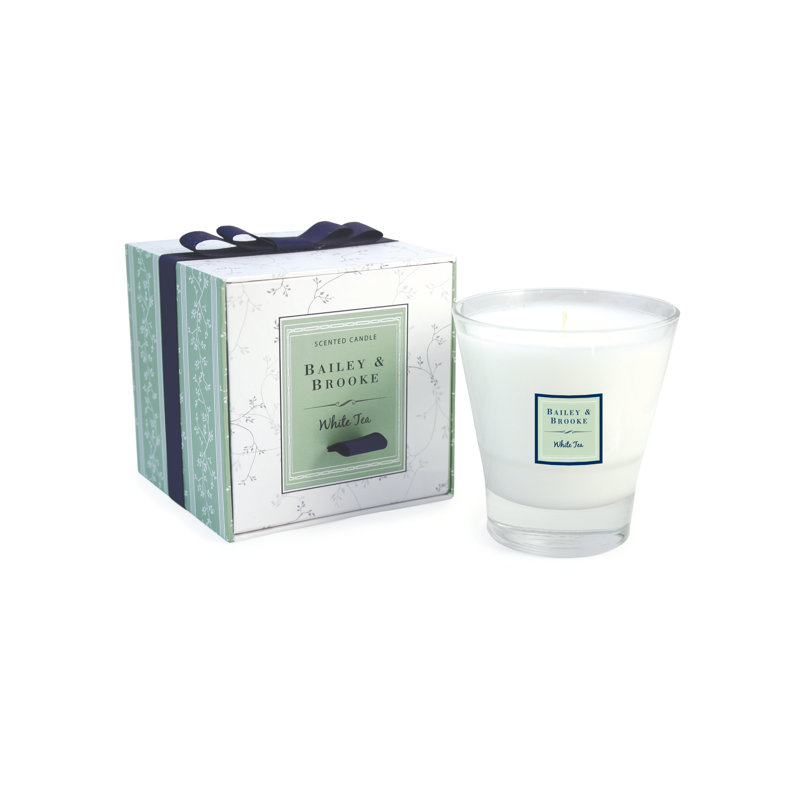Tea Filled Tumbler Glass Scented Jar Candle